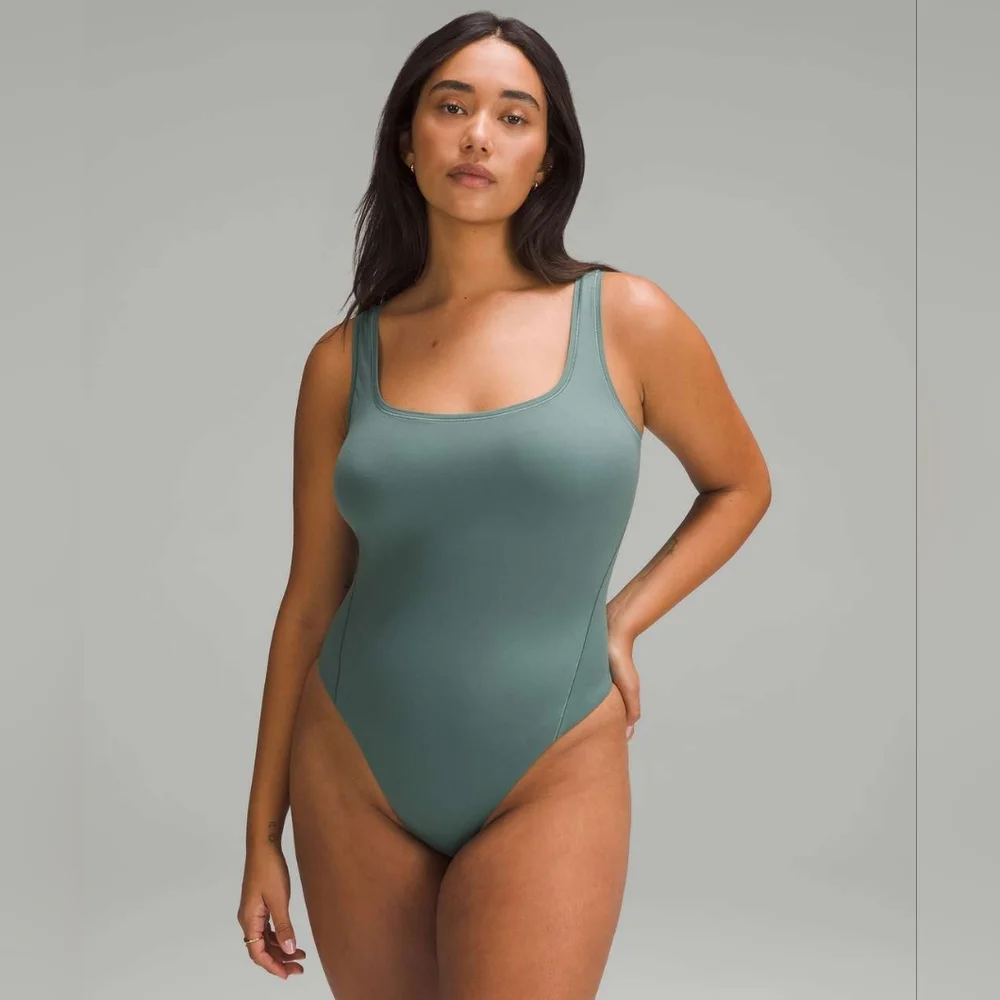 🍋 Lululemon Athletica Wundermost Thong Bodysuit Size Large Medium Forest - Picture 4 of 8